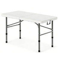 Fold-in-Half Table Foldable Design Folding Desk Lightweight for Street Vendors