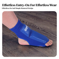 Shock Absorbing Taekwondo Foot Protector Wear-Resistant Sanda Foot Sleeve PU Leather for Athletes, Beginners, Competition, Competitions, Gym