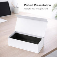 Flip Lid Gift Box, Book Style Luxury Packaging for Valentines Day, Ramadan for Her, White Customizable for Retailers