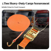 Polyester Strapping Ratchet Tie-down Strap High Break Strength Ratchet Tie-down Straps Long-Lasting for Vehicle Owners, Hauling Vehicle