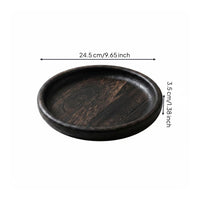 Wood Beverage Tray Minimalist Design Wooden Round Tray Easy to Clean