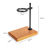 Coffee Brewing Stand Height Adjustable Platform Solid Sapele Wood Base Aluminum Alloy Dripper Shelf Detachable Holder Suitable for Office Kitchen Home Bar