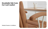 Upholstered Rolling Task Chair 360-Degree Swivel Upholstered Rolling Armchair