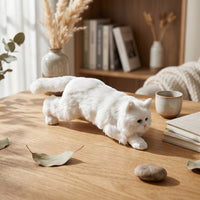 Bicolor Feline Figurine Collectible Home Decor Photo Props for Teaching Aid