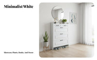 Footwear Storage Unit Space-Saving Entryway Shoe Storage Narrow Design for Apartment Dwellers, Homeowners, Hallway, Living Room, Bedroom