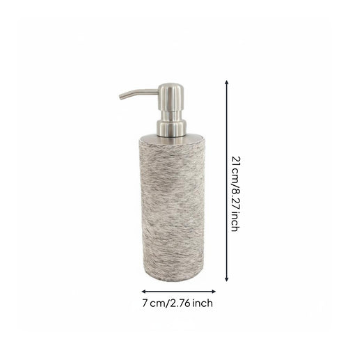 Horsehair Soap Dispenser Luxury Style Stainless Steel Pump Bottle for Countertop