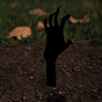 5 Pieces Outdoor Skeleton Hand Yard Stakes Black Skeleton Hand Garden Stakes Haunted Eerie for Halloween