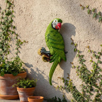2 Pieces Parrot Statue Realistic Look Parrot Sculpture Lifelike for Yard