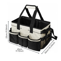Janitorial Supply Bag Waterproof Housekeeping Tool Bag Large Capacity Cleaning Supply Carrier for Housekeepers, Cleaners, Car Wash, Gardening