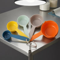 5 Pieces Hanging Loop Cups Long Handle Kitchen Tool Multi Color for Cooking