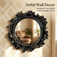 Photo Frame with Vintage Decor Relief Carving for Home Resin Picture for Wedding Couples and Family Portraits