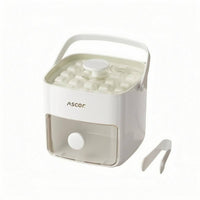 Double-Layer ice cubes Tray with Storage Container Carry Handle Ice Block Storage Box Food-Grade for Home Freezer