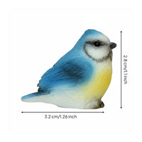 Resin Bird Figurine Lifelike Details Mini Resin Bird Detailed Craftsmanship