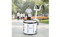 Marching Snare Drum Adjustable Marching Drum with Frame Padded Percussion Instrument for Students, Processions, Halftime Shows, Rehearsals