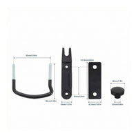 Securing Straps Roof Box Mounting Kit Safety Pads U-Bolt Clamp Kit Threaded Metal Bolts Roof Box U-Bolt Bracket Scratch Protection