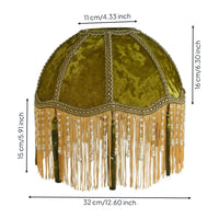 Lampshade with Fringe Ornate Lampshade Artisanal for Bedside Table