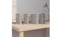 4 Pieces Unpainted Transformer Box Unassembled Miniature Scene Prop Desktop Display