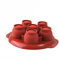 Escargot Baking Dish Brick Red 6-Cup Tray Easy to Clean