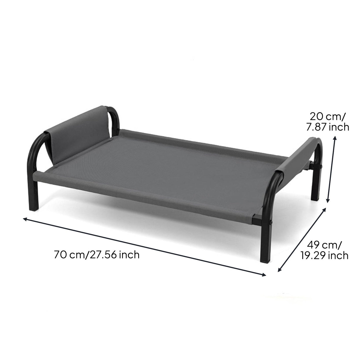 Raised Feline Bed Summer Cooling Raised Pet Bed Sturdy Metal Frame for Indoor