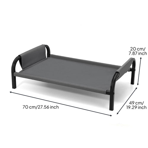 Raised Feline Bed Summer Cooling Raised Pet Bed Sturdy Metal Frame for Indoor