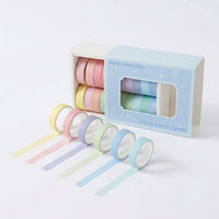 Washi Tape Gift Box Set for Crafts and Journaling, Wide Decorative Masking Rainbow Colored Art Supplies for Wrapping, Scrapbooking Planner Accessories
