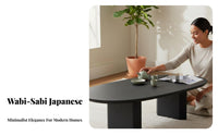 Sculptural Coffee Table Wabi-Sabi design Pebble-Shaped Centerpiece Japanese Design Nordic Aesthetic for Homeowners, Lounge Area