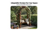 assists Climbing Plants Trellis Archway with Bench Weather-Resistant Arbor Bench 2-in-1 Functionality Garden Arch Sturdy Frame for Homeowners, Gardeners, special occasion Planners, Patio, Backyard, public garden, Courtyard
