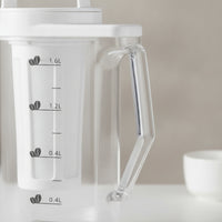 Refrigerator Safe Pitcher with Filter Clear Cold Brew Pitcher Transparent Carafe Rectangular for Coffee Lovers, Students, Kitchen, Office, Dorm