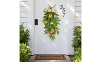 Teardrop Floral Wall Hanging Long Lasting Entryway Flower Decoration for Party