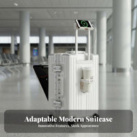 Universal Charging Ports Charging Ports Front-Opening Hardside Luggage Sturdy Hard Shell Hardside Carry-on Adjustable Telescopic Handle Suitcase Effortless Rolling Wheels for Business Travelers, Frequent Flyers, Professionals, Airport, Vacations