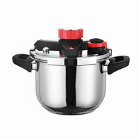 Multi-Layer Safety Protection Stainless Steel Pressure Cooker Energy Saving High-Pressure Cooking Pot Single-Hand Operation 316L Stainless Steel Pot for Families, Home Use