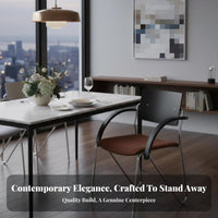 Bauhaus Aesthetic Armchair Upholstered Seat Dining Chair Thickly Padded Vintage Influenced by for Adults, Families, Office