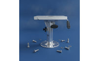 Metal Aluminum Alloy Pedestal Heavy Duty Mounting Plate with Base Weighted Adjustable Support Column for Installers, Fabricators, Industrial Installation, Workshop