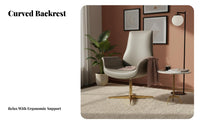 Upholstered Rotating Armchair Luxury & Design Workplace Seating High Spinerest Height Adjustable for Executives, Teenagers
