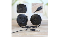 Noise-Reducing Adhesive-Back Speakers Compact USB Speakers Slim Plug-and-Play for Students, Home Office, Dorm Room, Study