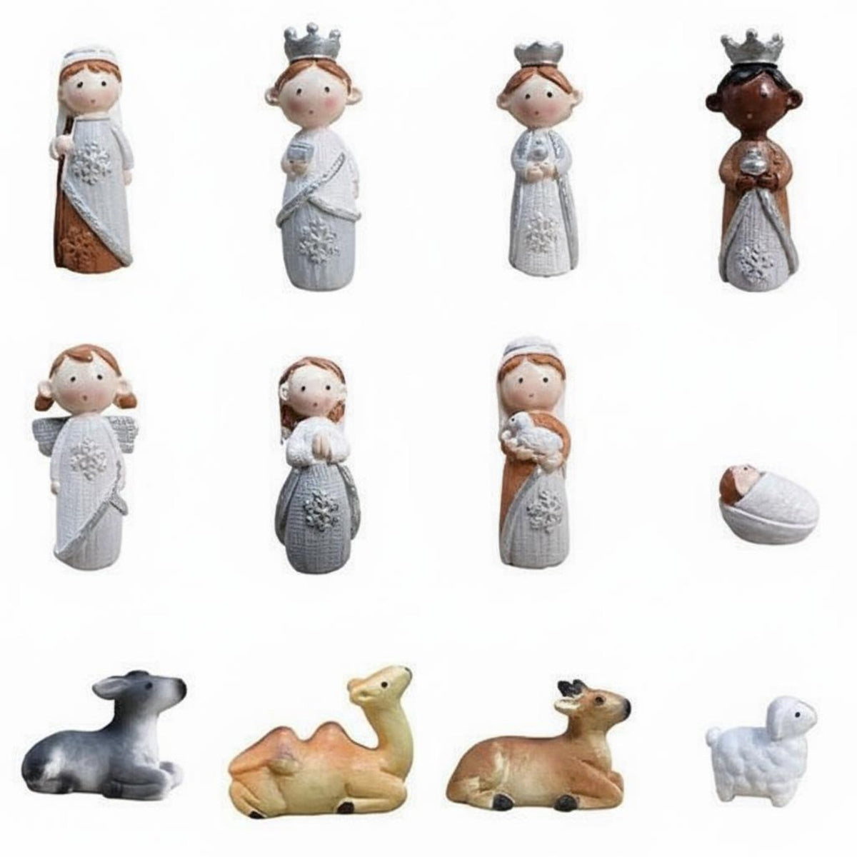 Classic Design Resin Nativity Scene Meaningful Gift Nativity Scene Set Detailed Craftsmanship Jesus Birth Figurine Collection Collectible Figurines for Mantelpiece, Church