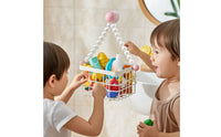 Space-Saving Wire Storage Basket with Suction Cups for Bathroom, Shower, Kitchen, Vanity