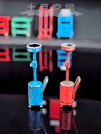 土豆模型1/64比例气泵、接油器模型汽车场景维修车间场景搭配
