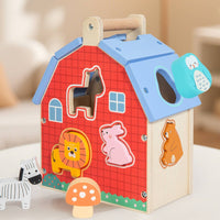 Multi-Functional Activity Block Multifunction Wooden Activity Cube Fine Motor Skills Bead Maze Box for Kids, Travel