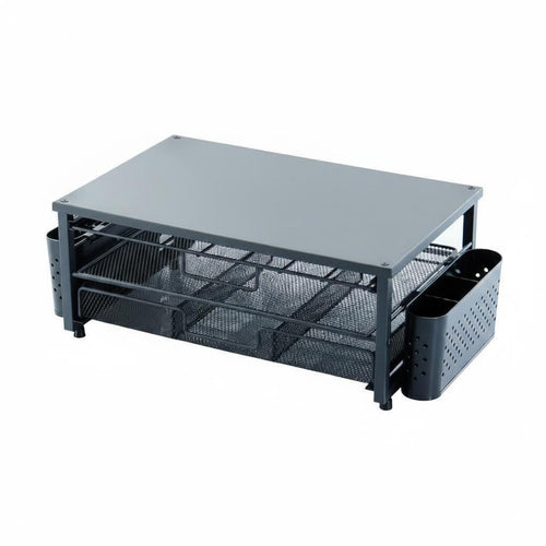 Countertop Coffee Organizer Space Saving Sliding Drawer Rack Sturdy Construction