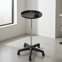 Rolling Salon Cart with Beverage Holder  Styling Station with Wheels Storage Surface Beauty Furniture