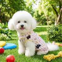 Dog Bodysuit Belly Protection Clothing, Knitted Pyjamas and Puppy Clothes for Small Dogs, Winter Warm Unisex Belly Cover with Tail Opening
