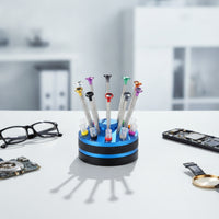 10 Pieces Screwdriver Set with Stand Anti-Slip Precision Screwdriver Set Electronics Repair Tool Kit Rotatable for Watchmakers