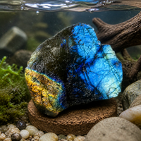 Natural Labradorite Raw Stone Specimen for Diffuser, Decoration, and Collection