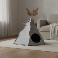 Pyramid Feline Hideaway Detachable Cat House Lightweight Foldable Pet Tent for Kittens