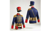 Costume with Hat Theatrical Marching Band Uniform Decorative Drum Major Costume for Halloween