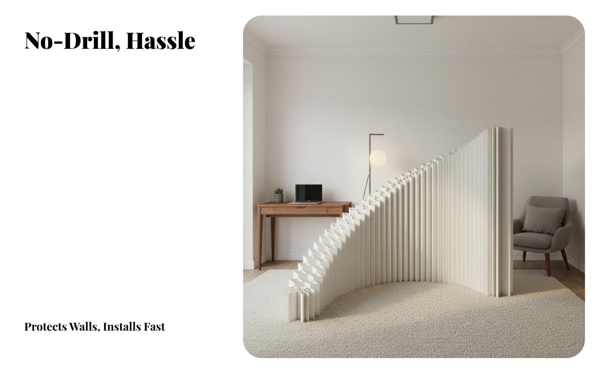 Foldable Accordion Paper panel No-Drilling Installation Accordionand design partitionr without coststanding Folding Screen drillno-cost Setup for Small Apartment Dwellers, event Exhibitors, display event Hall, Living Room, Bedroom, Retail retail outlet