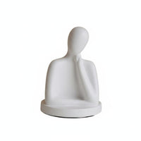 Nordic Human Sculpture Minimalist Family Statue Pensive Person Ornament for Living Room, Entryway, Bookshelf