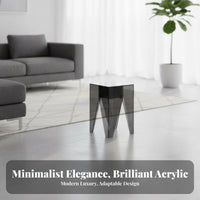 Transparent Pedestal Table Table Minimalist Design Transparent Geometric