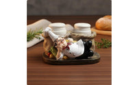 Resin Chef Figurine Spice Jars European Style Resin Chef Spice Bottle Stand Great Gift Idea Kitchen Decor for Cooks, Home Cooks, Dining Table, Bakery